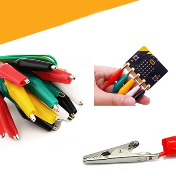 10x ИЗМЕРИТЕЛЬНЫЕ КАБЕЛИ ДЛЯ ПРОВОДОВ ЗАЖИМЫ «КРОКОДИЛ» ЗАЖИМЫ 50 СМ НАБОР