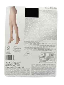 CALZEDONIA Rajstopy ECO SHEER 20 DEN Tights Czarne Tg 3 M