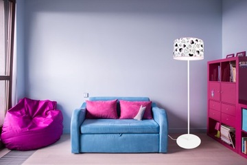 LAMPA STOJĄCA LOFT DZIECIĘCA ABAŻUR WZÓR LED