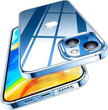 Прозрачный чехол для iPhone 13/iPhone 14 +2x СТЕКЛО