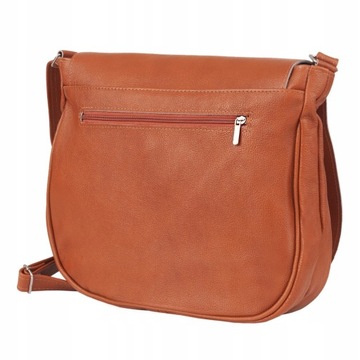 RUDA SKÓRZANA LISTONOSZKA CAMEL TORBA A4 SKÓRA NATURALNA XL