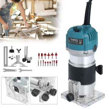 МОЩНЫЙ ФРЕЗЕРНЫЙ СТАНОК ВЕРХНЕГО ШПИНДЕЛЯ ДЛЯ ДЕРЕВА 30000ОБ/МИН 800ВТ + 15 ШТ. ФРЕЗЕРНЫХ РЕЗОВ