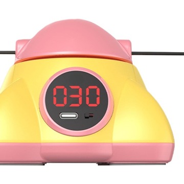 Электрическая скакалка Тихая, прочная скакалка со светодиодным дисплеем, розовая