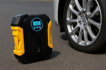 КОМПРЕССОР АВТОМОБИЛЬНЫЙ КОМПРЕССОР ЭЛЕКТРИЧЕСКИЙ КОЛЕСНЫЙ НАСОС LED 12V 10BAR LCD