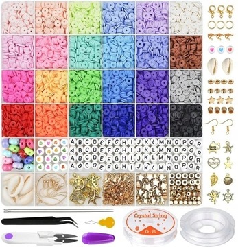 6000 pcs of clay beads for making bracelets