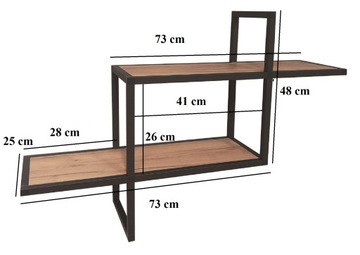 ПРЕСТИЖ ЛОФТ ПРОМЫШЛЕННАЯ ПОЛКА 101x66 см ДУБ