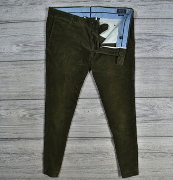 Polo Ralph Lauren Sztruksowe Spodnie Chinos Slim Fit Khaki 36/32