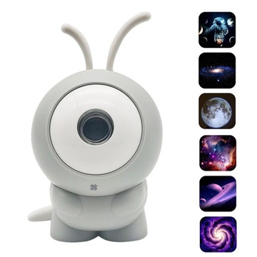 PROJEKTOR GWIAZD 360° UROCZA LAMPKA NOCNA MONSTER 6 WZORÓW