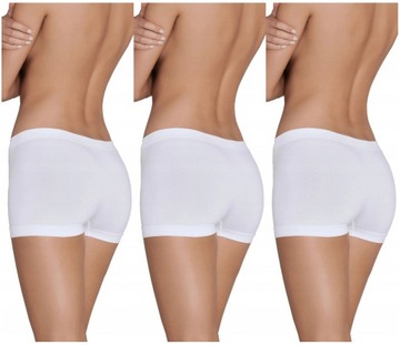3 X GATTA SHORTY VIKI BEZSZWOWE MAJTKI BIAŁE M