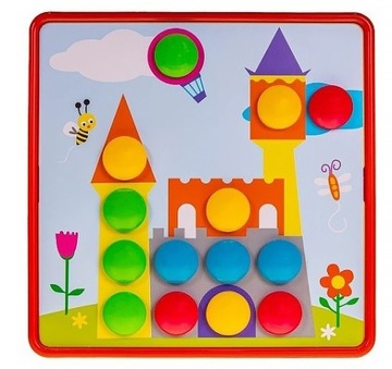 Развивающая мозаика Монтессори с пуговицами-головоломками