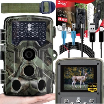 FOTOPUŁAPKA IR 940nm KAMERA MYŚLIWSKA LEŚNA Full HD Polskie Menu 24Mpx