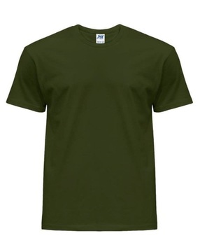 GŁADKI T SHIRT męski BAWEŁNIANY c.zieleń M
