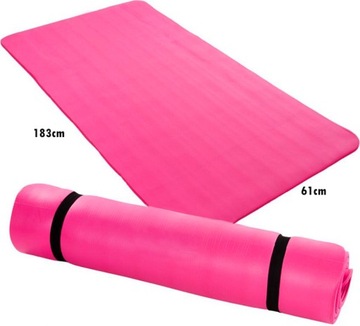 КОВРИК ДЛЯ ФИТНЕС-ЙОГИ - STAR THICK PINK GYMNASTIC 183x61x1,0