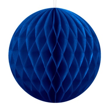 KULA BIBUŁOWA PLASTER MIODU GRANATOWA 30CM URODZINY-6071