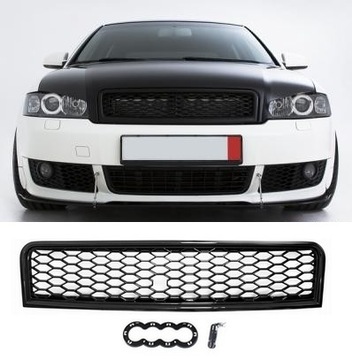 Atrapa Audi A4 B6 00-04 RS look BLACK połysk grill