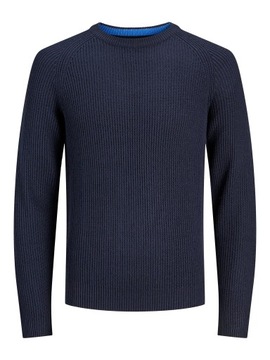Jack&Jones Junior Sweter 12236760 Granatowy Regular Fit