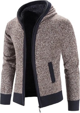 Sweter zestaw kolorów zima mężczyźni sweter z długim rękawem gruby aksamit