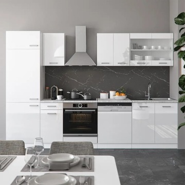 KUCHNIA R-LINE 300CM BIAŁY POŁYSK VICCO