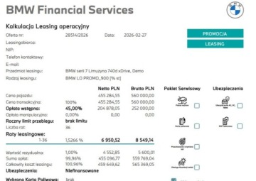 BMW Seria 7 G70 2026 BMW Seria 7 BMW Bonkowscy oferuja Promocyjne Finansowanie samochod Demonst, zdjęcie 22