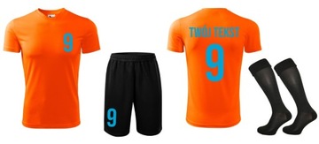 STRÓJ PIŁKARSKI Z WŁASNYM NADRUKIEM NAPISEM (XL) KOMPLET SPORTOWY