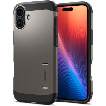 Pouzdro Spigen pro iPhone 16 Plus, hybridní zadní kryt se stojánkem a krytem