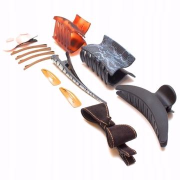 Большой набор резинок для волос, зажимов, резинок и пряжек