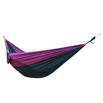 Portable Double Person Travel Camping Parachute Nylon Purple and Dark Green