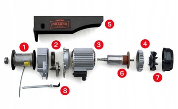Электрическая лебедка 800 кг 230 В дракон