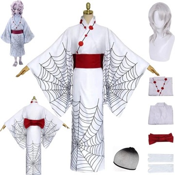 Demon Slayer Rui Cosplay Kostium Peruka HALLOWEEN ŚWIĘTA PREZENT
