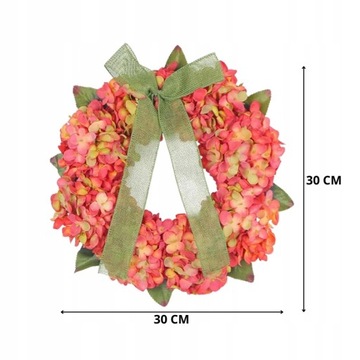 Wianek wiosenny dekoracyjny na drzwi wieniec stroik wielokolorowy kwiaty