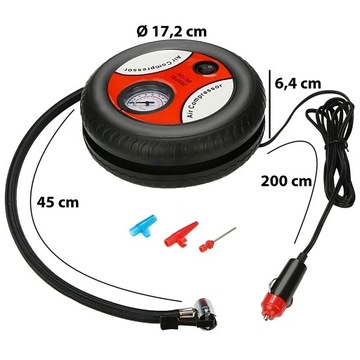 АВТОМОБИЛЬНЫЙ КОМПРЕССОР КОМПРЕССОРНЫЙ НАСОС ДЛЯ КОЛЕС ШИНЫ ШАРЫ 260 PSI 12 В 18 БАР