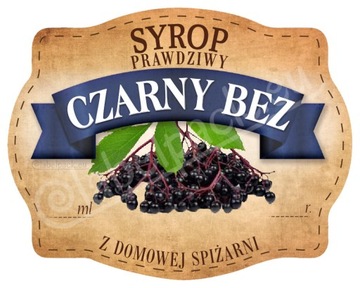 SYROP CZARNY BEZ - Etykieta, naklejka 10x