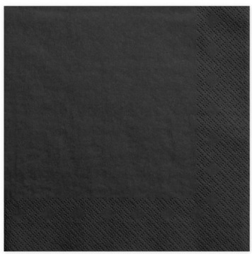 SERWETKI 20 Sztuk 33x33cm ŚLUB, URODZINY! CZARNE