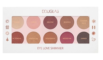 DOUGLAS EYE LOVE SHIMMER PALETA 10 CIENI DO OCZU