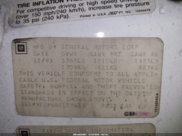 Chevrolet Corvette C4 1994 Chevrolet Corvette 1994 CHEVROLET CORVETTE 5.7 Benzyna 300KM, zdjęcie 9