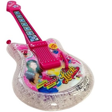 GITARA DLA DZIECI ROCKOWA ŚWIECI GRA STRUNY