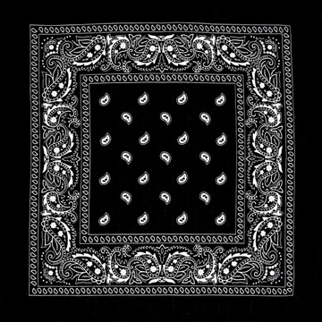 Bandana bandama bandamka chusta czarna paisley
