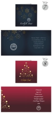 Корпоративная рождественская открытка - логотип + конверт