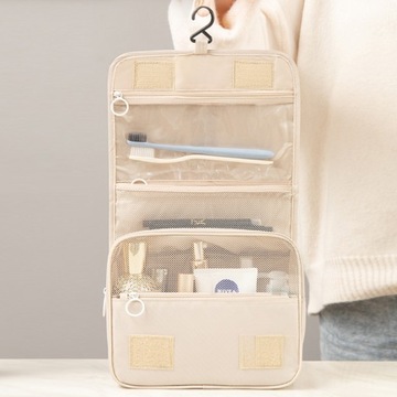 Женская мужская подвесная дорожная косметичка с подвеской, бежевый SEOL
