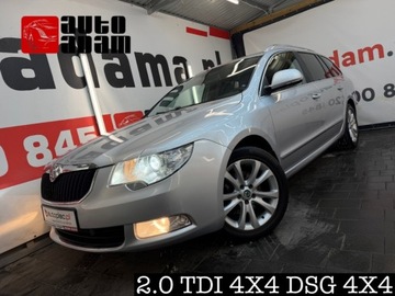 Skoda Superb II Sedan 2.0 TDI CR DPF 140KM 2013 Skoda Superb duze rodzinne kombi w 4x4 z automatyczna skrzynia dsg w bogat