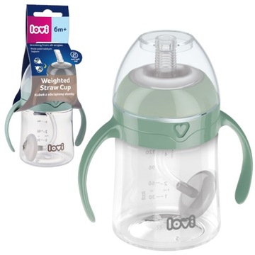 LOVI PIERWSZY KUBEK Z OBCIĄŻONĄ SŁOMKĄ 150ml 6M+