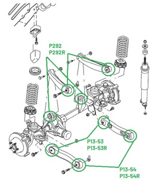 JEEP GRAND CHEROKEE WJ WG ВТУЛКИ ПІДВІСКИ ПОЛІБУСИ  фото 8