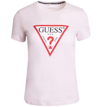 GUESS KOSZULKA DAMSKA T-SHIRT ORIGINAL RÓŻOWA r.M