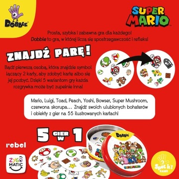 DOBBLE SUPER MARIO RODZINNA REBEL PL