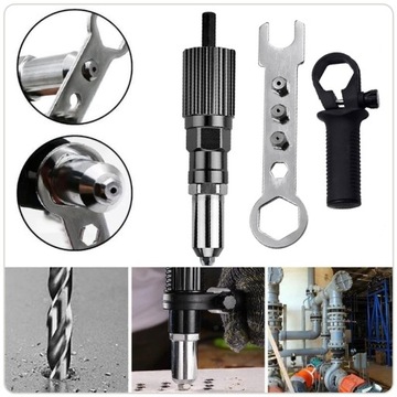 ЗАКЛЕПКА ЗАКЛЕПКА ДЛЯ АДАПТЕРА ОТВЕРТКИ + 4 НАКОНЕЧНИКА