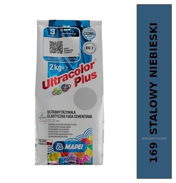 MAPEI FUGA Elastyczna Ultrawy Bio Ultracolor Plus 169 STALOWY NIEBIESKI 2kg