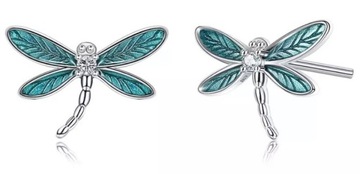 Посеребренные серьги Гарри Поттер с золотым снитчем - WES004