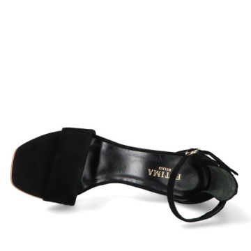 Ryłko 9DBG9_A5_14 Черные замшевые босоножки 39