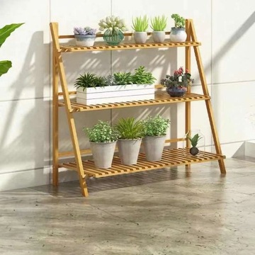 ПОДСТАВКА ДЛЯ ЦВЕТОВ ДЕРЕВЯННАЯ БАМБУКОВАЯ ПОЛКА ДЛЯ ЦВЕТОВ LOFT ПРОМЫШЛЕННАЯ ПОДСТАВКА