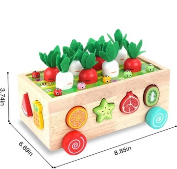 ФРУКТОВАЯ ПАЗЗЛ МОНТЕССОРИ ДЕРЕВЯННАЯ ИГРА ДЛЯ ДЕТЕЙ
